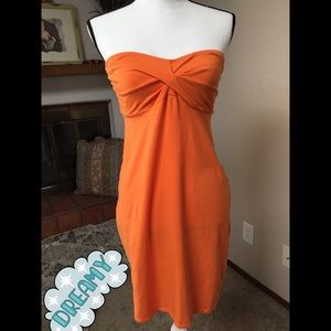 Victoria Secret Bra Tops Orange Dress